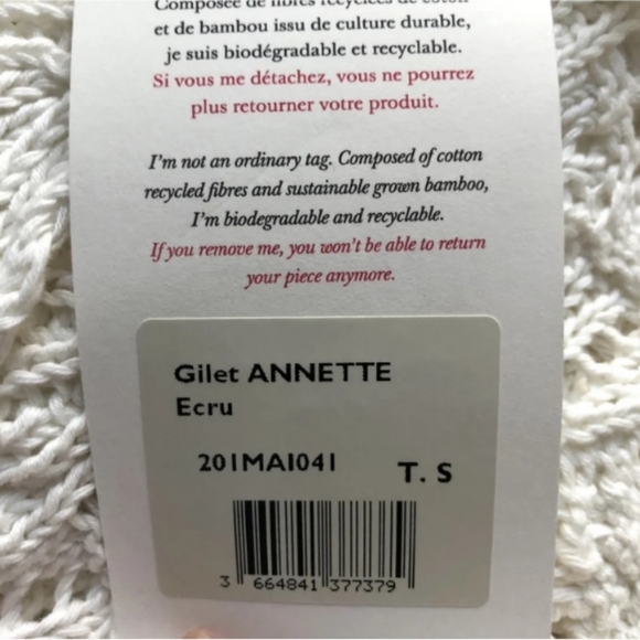 SOLD! Sezane Annette Jumper Ecru (S) - Picture 6 of 7